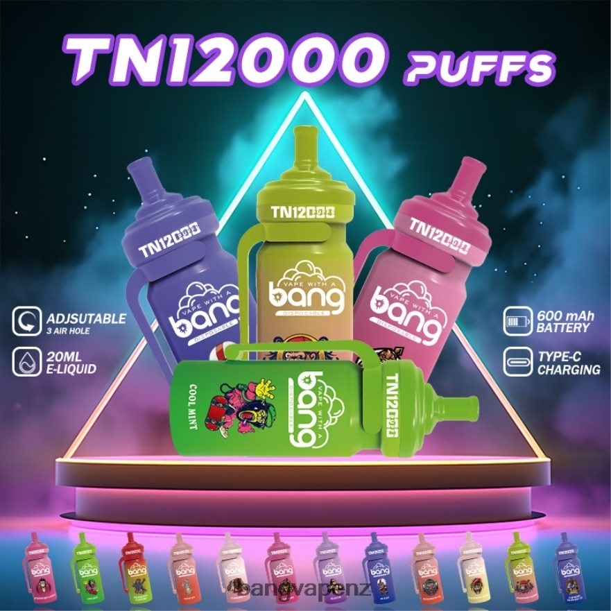 Bang Vape TN12000 Pod with Mesh Coil Disposable Vape Gang Auckland NB48FT5