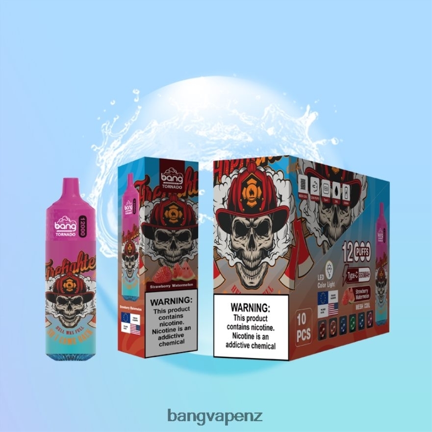 Bang Vape Tornado 12000 puffs with LED & Mesh Coil Disposable Vape Gang Wellington NB48FT4