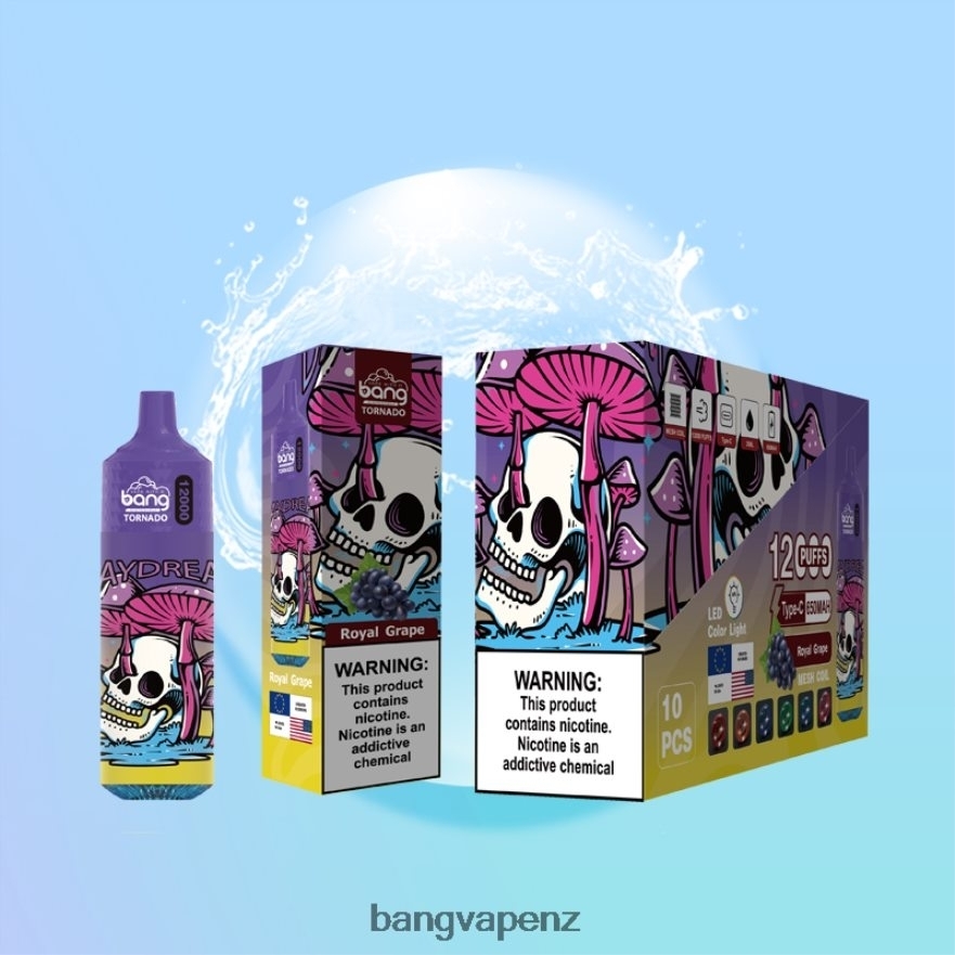 Bang Vape Tornado 12000 puffs with LED & Mesh Coil Disposable Vape Gang Wellington NB48FT4