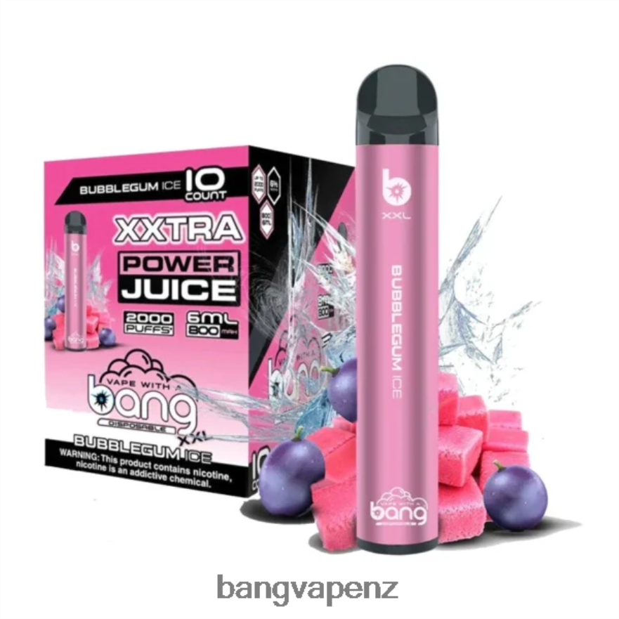 Bang Vape XXL 2000 puffs Bubblegum Ice Vape Gang Auckland NB48FT15